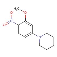 Chemical structure of 1-(3-methoxy-4-nitrophenyl)piperidine - CSSB00001342413