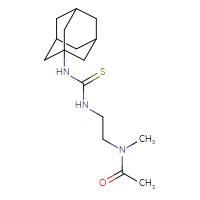 Chemical structure of N-(2-{[(adamantan-1-yl)carbamothioyl]amino}ethyl)-N-methylacetamide - CSSB21432515531