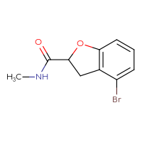 Chemical structure of 4-bromo-N-methyl-2,3-dihydro-1-benzofuran-2-carboxamide - CSSB06983656562