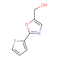 Chemical structure of [2-(thiophen-2-yl)-1,3-oxazol-5-yl]methanol - CSSB00000142986