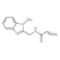 Chemical structure of N-[(1-methyl-1H-1,3-benzodiazol-2-yl)methyl]prop-2-enamide - CSSB00038111745