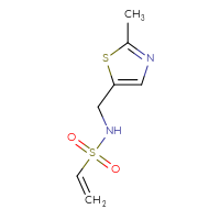 Chemical structure of N-[(2-methyl-1,3-thiazol-5-yl)methyl]ethene-1-sulfonamide - CSSB00154417392