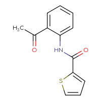 Chemical structure of N-(2-acetylphenyl)thiophene-2-carboxamide - CSSB00000249801