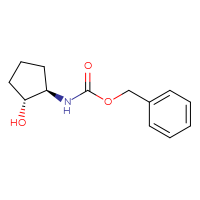 Chemical structure of benzyl N-[(1R,2R)-2-hydroxycyclopentyl]carbamate - CSSB00015444955