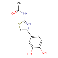 Chemical structure of N-[4-(3,4-dihydroxyphenyl)-1,3-thiazol-2-yl]acetamide - CSSB14929135638