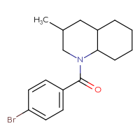 Chemical structure of 1-(4-bromobenzoyl)-3-methyl-decahydroquinoline - CSSB01689153089