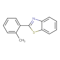Chemical structure of 2-(2-methylphenyl)-1,3-benzothiazole - CSSB00000007036