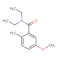 Chemical structure of N,N-diethyl-5-methoxy-2-methylbenzamide - CSSB00160492270