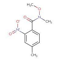 Chemical structure of N-methoxy-N,4-dimethyl-2-nitrobenzamide - CSSB00990256744