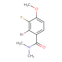 Chemical structure of 2-bromo-3-fluoro-4-methoxy-N,N-dimethylbenzamide - CSSB02268878834