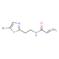 Chemical structure of N-[2-(5-bromo-1,3-thiazol-2-yl)ethyl]prop-2-enamide - CSSB01811340265