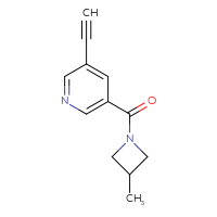 Chemical structure of 3-ethynyl-5-(3-methylazetidine-1-carbonyl)pyridine - CSSB01991552397
