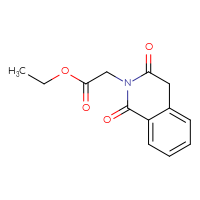 Chemical structure of ethyl 2-(1,3-dioxo-1,2,3,4-tetrahydroisoquinolin-2-yl)acetate - CSSB00000628896