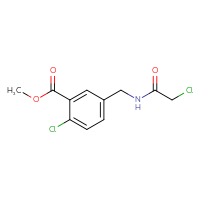 Chemical structure of methyl 2-chloro-5-[(2-chloroacetamido)methyl]benzoate - CSSB01506358268