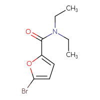 Chemical structure of 5-bromo-N,N-diethylfuran-2-carboxamide - CSSB00000158752