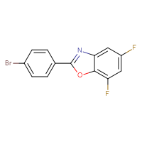 Chemical structure of 2-(4-bromophenyl)-5,7-difluoro-1,3-benzoxazole - CSSB00134569348