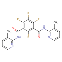 Chemical structure of 2,4,5,6-tetrafluoro-N1,N3-bis(3-methylpyridin-2-yl)benzene-1,3-dicarboxamide - CSSB00121704460