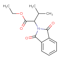 Chemical structure of ethyl 2-(1,3-dioxo-2,3-dihydro-1H-isoindol-2-yl)-3-methylbutanoate - CSSB00041073643