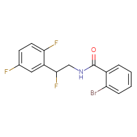 Chemical structure of 2-bromo-N-[2-(2,5-difluorophenyl)-2-fluoroethyl]benzamide - CSSB15368478051