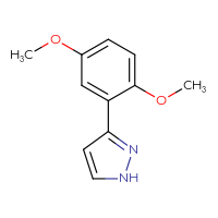 Chemical structure of 3-(2,5-dimethoxyphenyl)-1H-pyrazole - CSSB00000689331