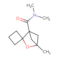 Chemical structure of N,N,4-trimethyl-3-oxaspiro[bicyclo[2.1.1]hexane-2,1'-cyclobutane]-1-carboxamide - CSSB00121551580