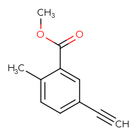 Chemical structure of methyl 5-ethynyl-2-methylbenzoate - CSSB02495566611