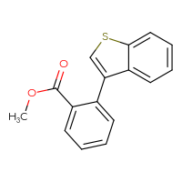 Chemical structure of methyl 2-(1-benzothiophen-3-yl)benzoate - CSSB02203839670