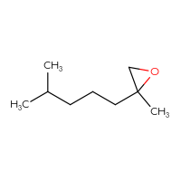 Chemical structure of 2-methyl-2-(4-methylpentyl)oxirane - CSSB00037673671