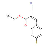 Chemical structure of ethyl 2-cyano-3-(4-fluorophenyl)prop-2-enoate - CSSB00000162512