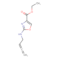 Chemical structure of ethyl 2-[(buta-2,3-dien-1-yl)amino]-1,3-oxazole-4-carboxylate - CSSB21495860861