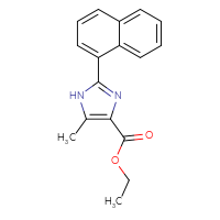 Chemical structure of ethyl 5-methyl-2-(naphthalen-1-yl)-1H-imidazole-4-carboxylate - CSSB00020649436
