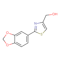 Chemical structure of [2-(2H-1,3-benzodioxol-5-yl)-1,3-thiazol-4-yl]methanol - CSSB00010173393