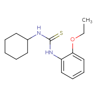Chemical structure of 1-cyclohexyl-3-(2-ethoxyphenyl)thiourea - CSSB00044455834