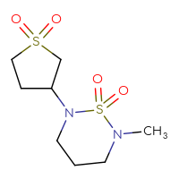 Chemical structure of 2-(1,1-dioxo-1λ⁶-thiolan-3-yl)-6-methyl-1λ⁶,2,6-thiadiazinane-1,1-dione - CSMB00040513207