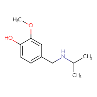 Chemical structure of 2-methoxy-4-{[(propan-2-yl)amino]methyl}phenol - CSSB00000195762