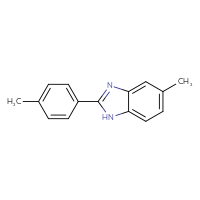 Chemical structure of 5-methyl-2-(4-methylphenyl)-1H-1,3-benzodiazole - CSSB00000595877