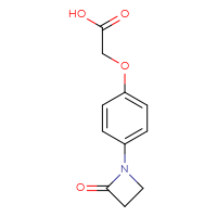 Chemical structure of 2-[4-(2-oxoazetidin-1-yl)phenoxy]acetic acid - CSSB21069478738