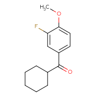 Chemical structure of cyclohexyl(3-fluoro-4-methoxyphenyl)methanone - CSSB00019822908