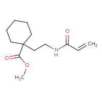 Chemical structure of methyl 1-[2-(prop-2-enamido)ethyl]cyclohexane-1-carboxylate - CSSB21332082848