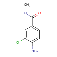 Chemical structure of 4-amino-3-chloro-N-methylbenzamide - CSSB00000690602