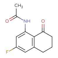 Chemical structure of N-(3-fluoro-8-oxo-5,6,7,8-tetrahydronaphthalen-1-yl)acetamide - CSSB00010875680