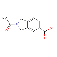 Chemical structure of 2-acetyl-2,3-dihydro-1H-isoindole-5-carboxylic acid - CSSB00011258700