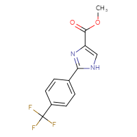 Chemical structure of methyl 2-[4-(trifluoromethyl)phenyl]-1H-imidazole-4-carboxylate - CSSB00000702829