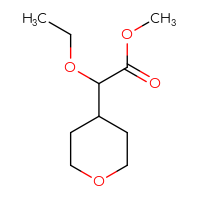 Chemical structure of methyl 2-ethoxy-2-(oxan-4-yl)acetate - CSSB01991299452