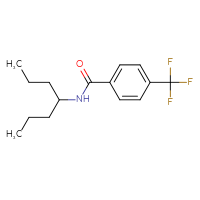 Chemical structure of N-(heptan-4-yl)-4-(trifluoromethyl)benzamide - CSSB06616210256