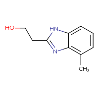 Chemical structure of 2-(4-methyl-1H-1,3-benzodiazol-2-yl)ethan-1-ol - CSSB00000069162