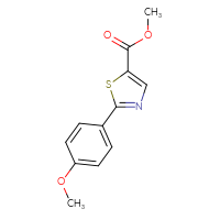 Chemical structure of methyl 2-(4-methoxyphenyl)-1,3-thiazole-5-carboxylate - CSSB00006008703
