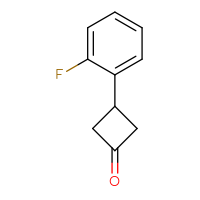 Chemical structure of 3-(2-fluorophenyl)cyclobutan-1-one - CSSB00000741329