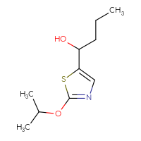 Chemical structure of 1-[2-(propan-2-yloxy)-1,3-thiazol-5-yl]butan-1-ol - CSSB20824280007