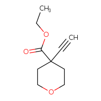 Chemical structure of ethyl 4-ethynyloxane-4-carboxylate - CSSB06258394830